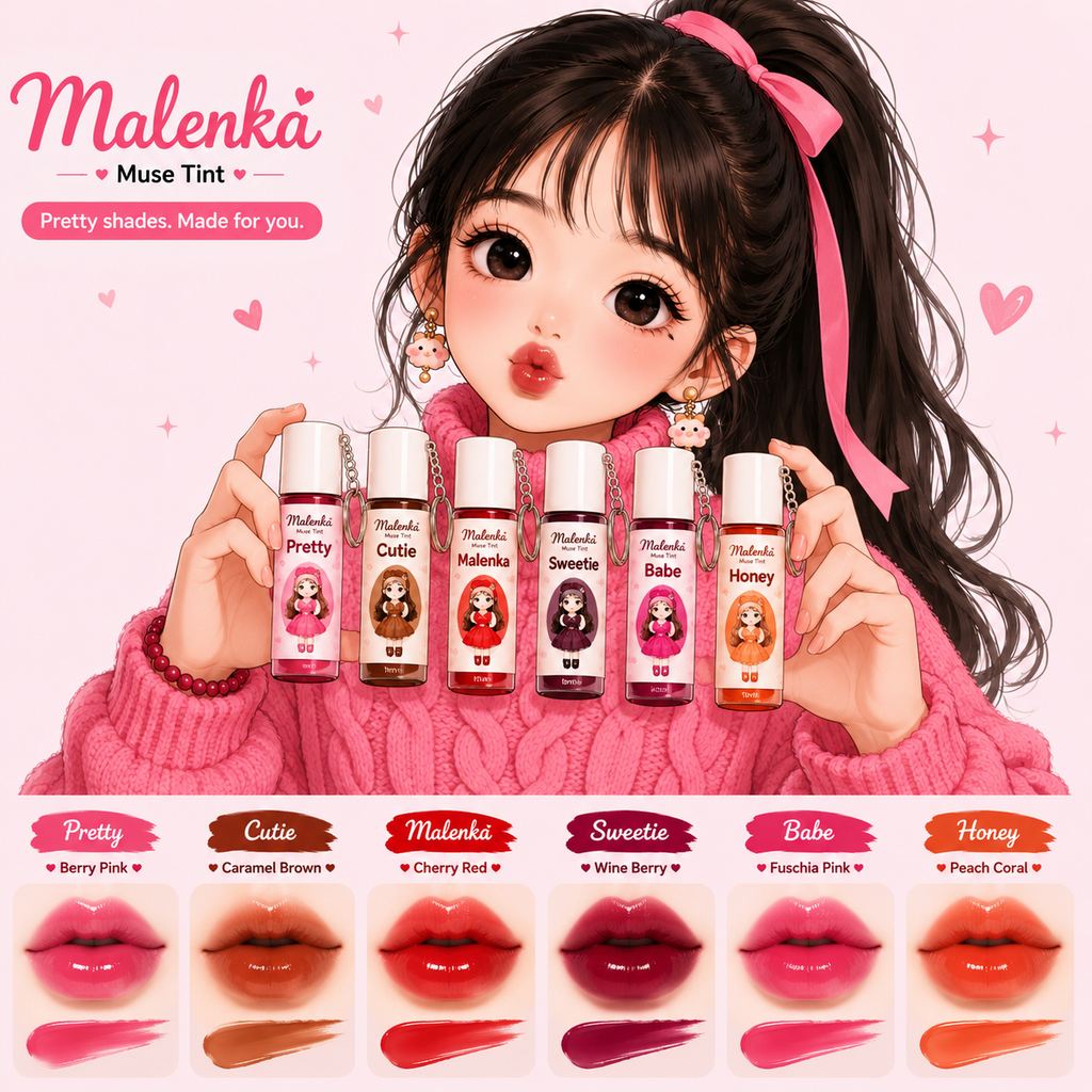 🌸🎀 Maleńka Muse Tint Gel Tint with FREE KEYCHAIN🎀🌸