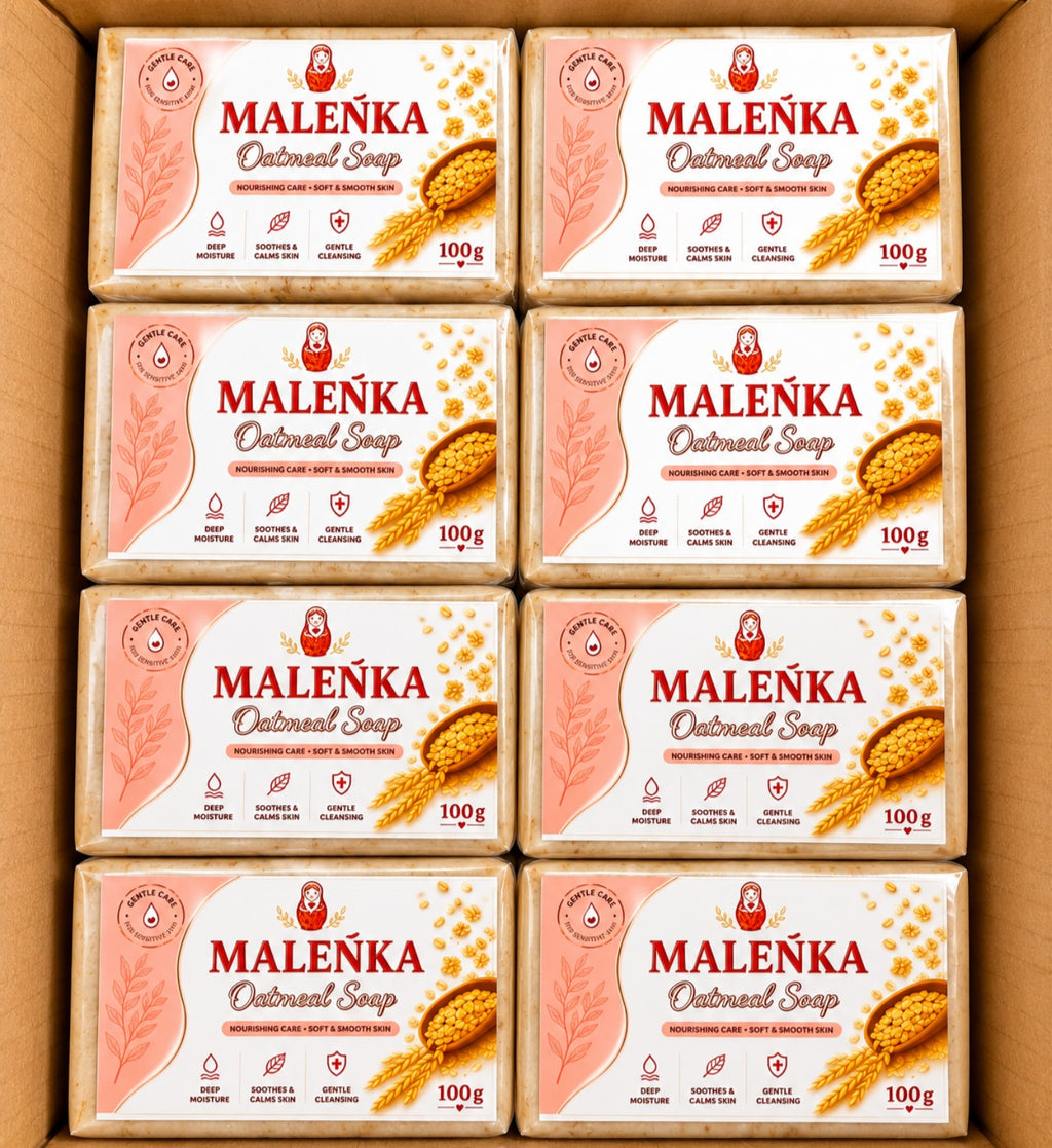 Malenka Organic Oatmeal Soap | Gentle Face & Body Bar (100g)
