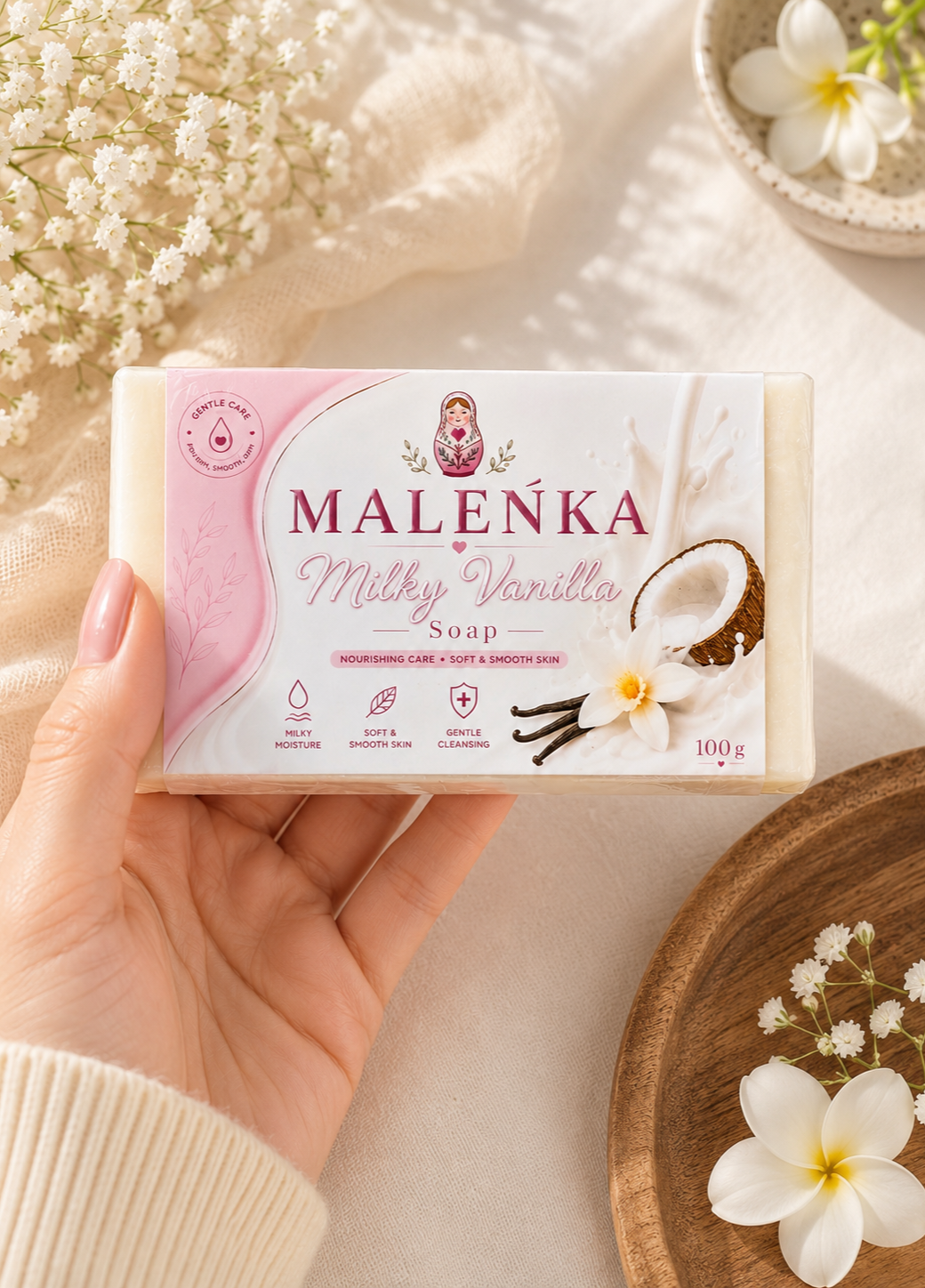 Malenka Organic Milky Vanilla Soap