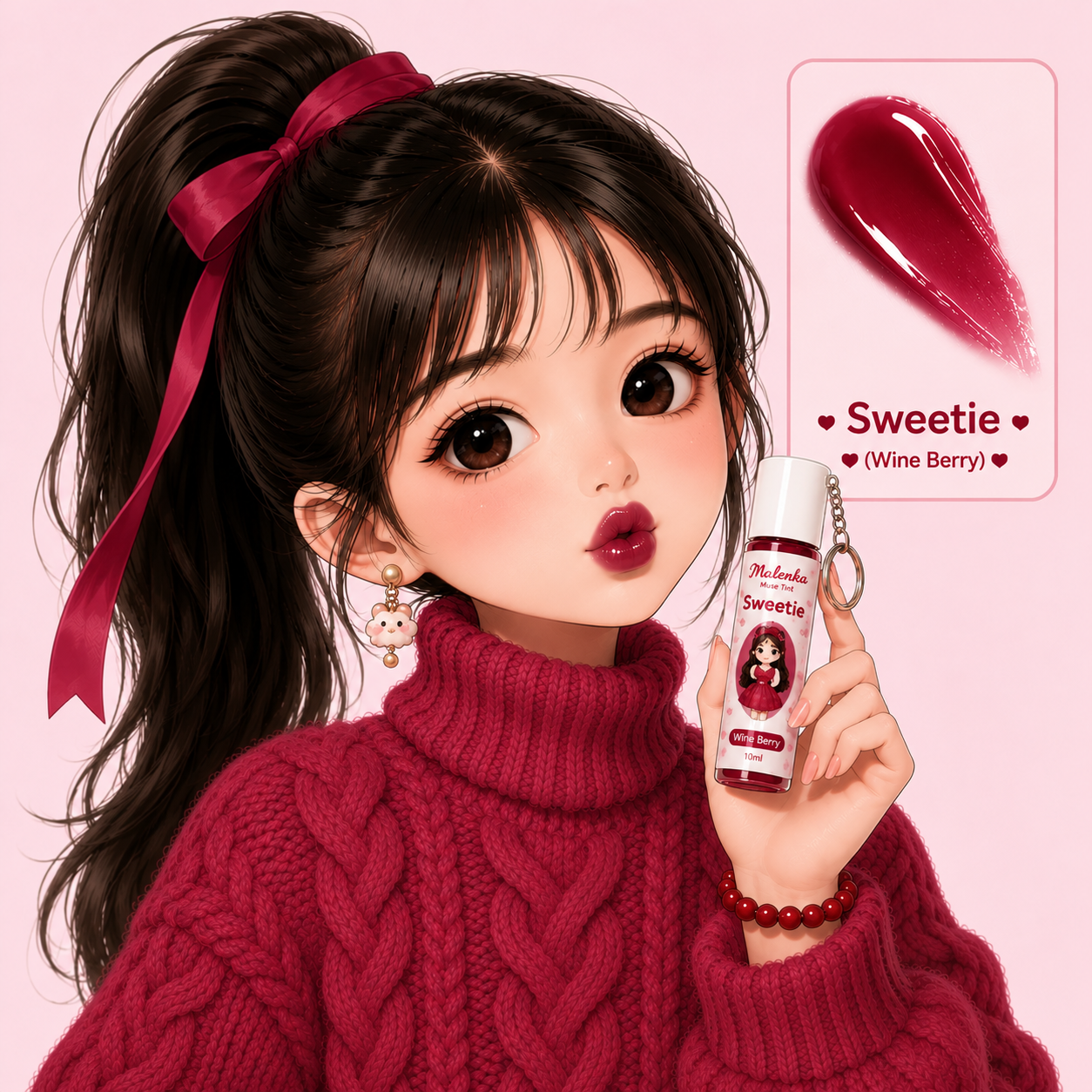 🌸🎀 Maleńka Muse Tint Gel Tint with FREE KEYCHAIN🎀🌸
